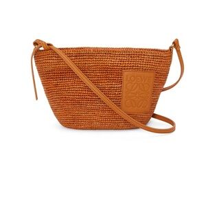 Loewe Orange Crossbody Bag with Woven Texture